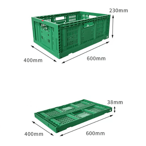 Collapsible Plastic Crates | Heavy-Duty Folding Storage Baskets